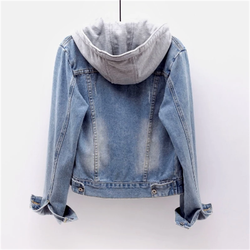 Stylish Denim Jacket with Hoodie for Women