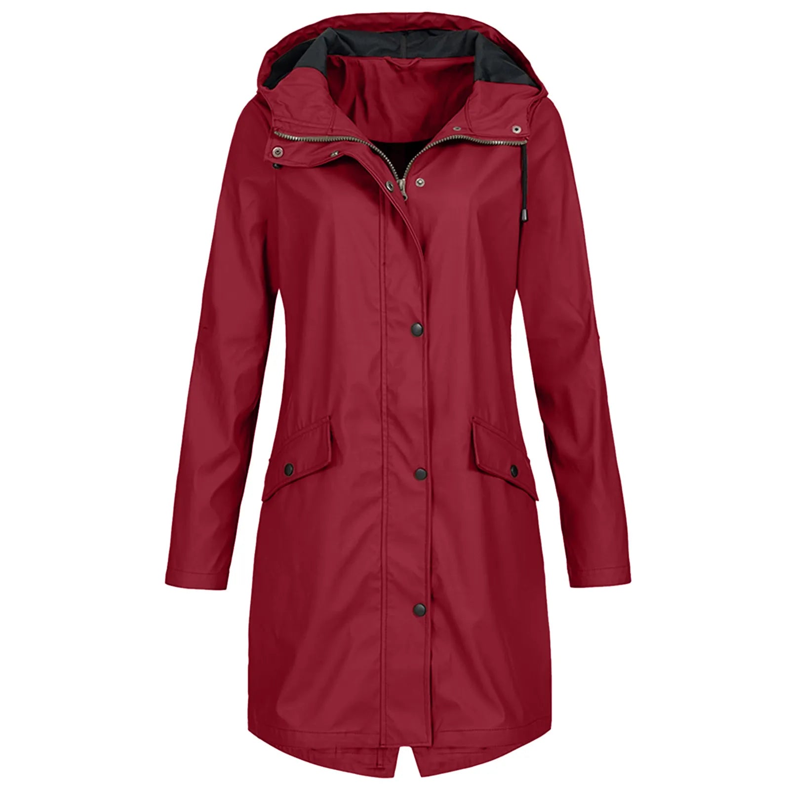 Women's Oversized Waterproof Jacket - Hooded & All-Weather Protection