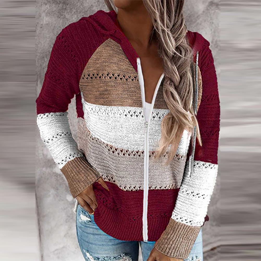 Chic and Stylish V-Neck Sweater with Hood for Women