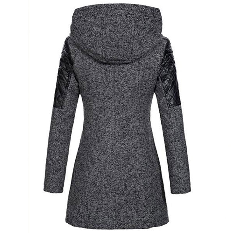 Women's Coat - Asymmetric Zip and Quilted Panels