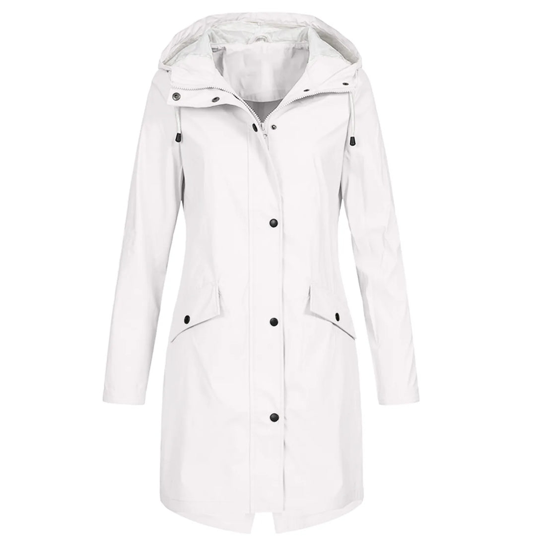 Women's Oversized Waterproof Jacket - Hooded & All-Weather Protection