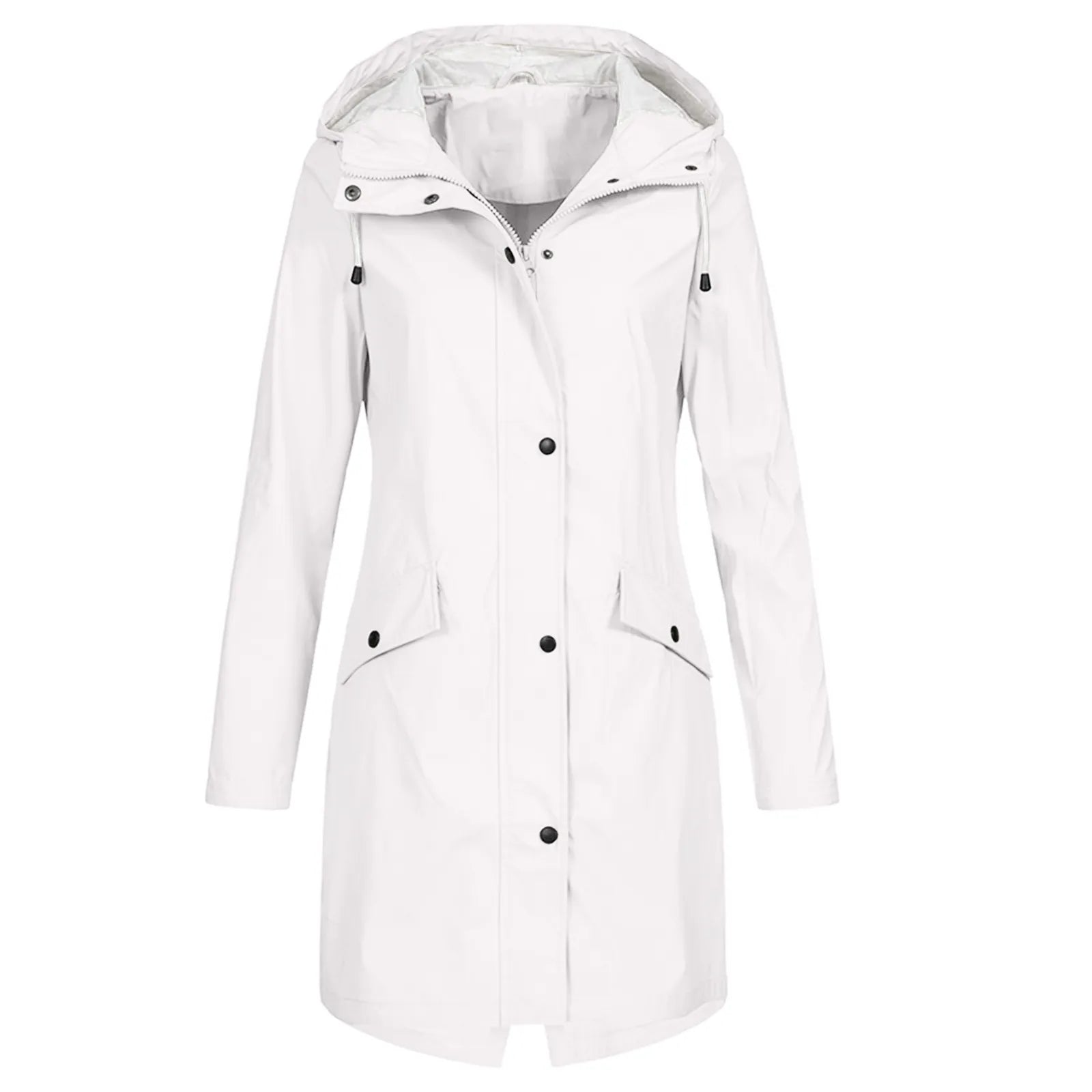 Women's Oversized Waterproof Jacket - Hooded & All-Weather Protection
