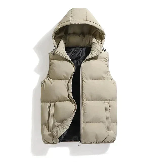 Men's Gilet - Hooded with Quilted Design