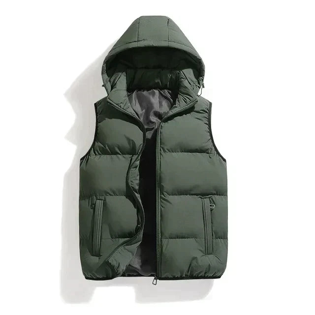 Men's Gilet - Hooded with Quilted Design