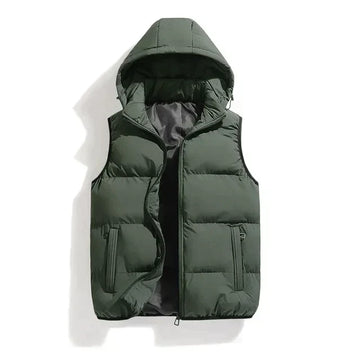 Men's Gilet - Hooded with Quilted Design