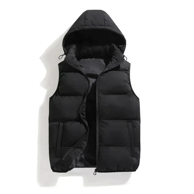 Men's Gilet - Hooded with Quilted Design