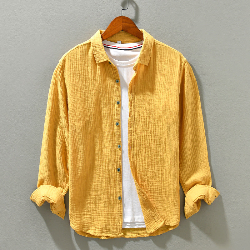 Comfortable Button-Down Long Sleeve Shirt for Men