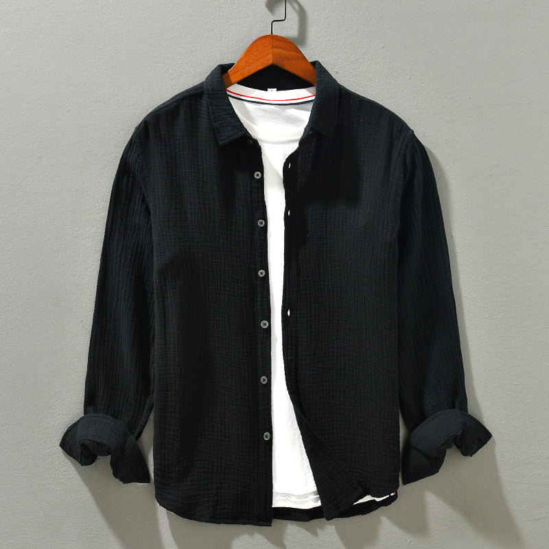 Comfortable Button-Down Long Sleeve Shirt for Men