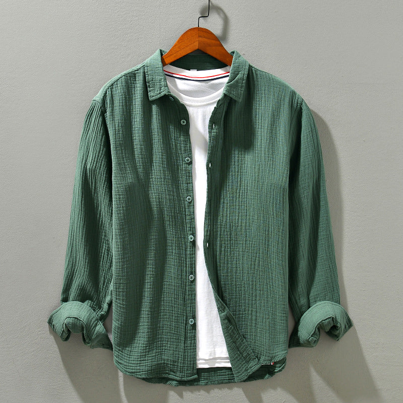 Comfortable Button-Down Long Sleeve Shirt for Men