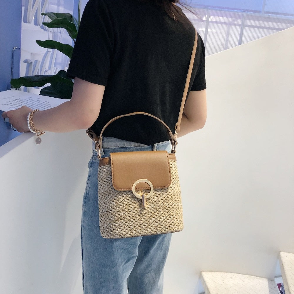Women's Straw Handbag - Summer Style & Versatile