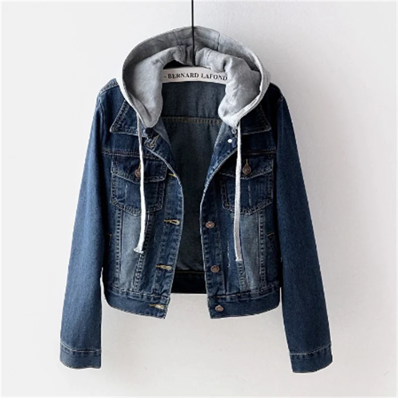 Women's Lightweight Hooded Denim Jacket - Summer Casual Trendy
