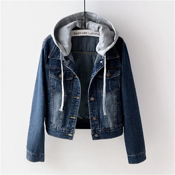 Women's Lightweight Hooded Denim Jacket - Summer Casual Trendy