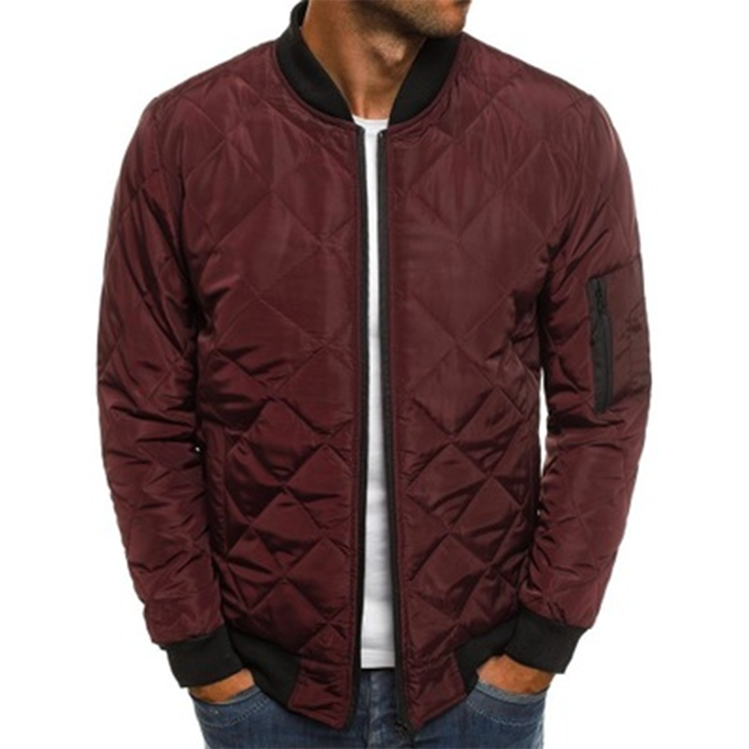 Comfortable and Casual Bomber Jacket with Zip Pockets for Men
