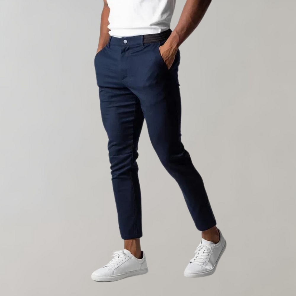 Men's Chino Work Trousers - Slim Fit & Ankle Length