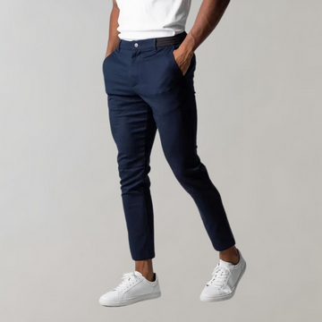Men's Chino Work Trousers - Slim Fit & Ankle Length