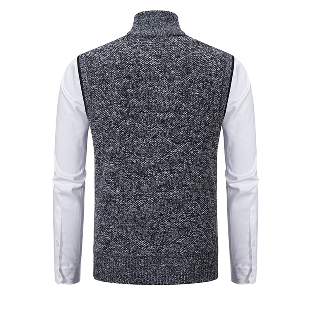 Men's Gilet - Stand Collar with Full Zip Fastening