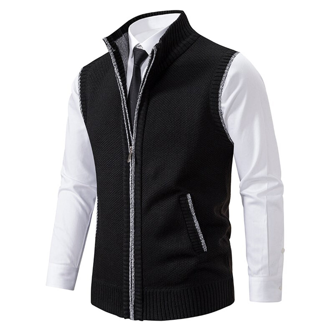 Men's Gilet - Stand Collar with Full Zip Fastening