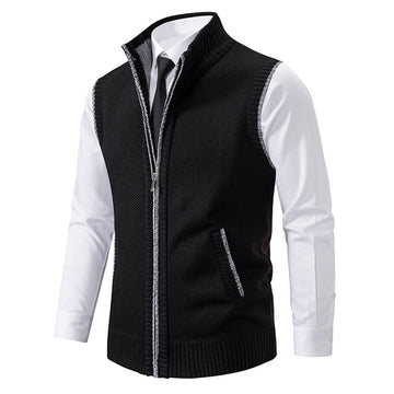 Men's Gilet - Stand Collar with Full Zip Fastening