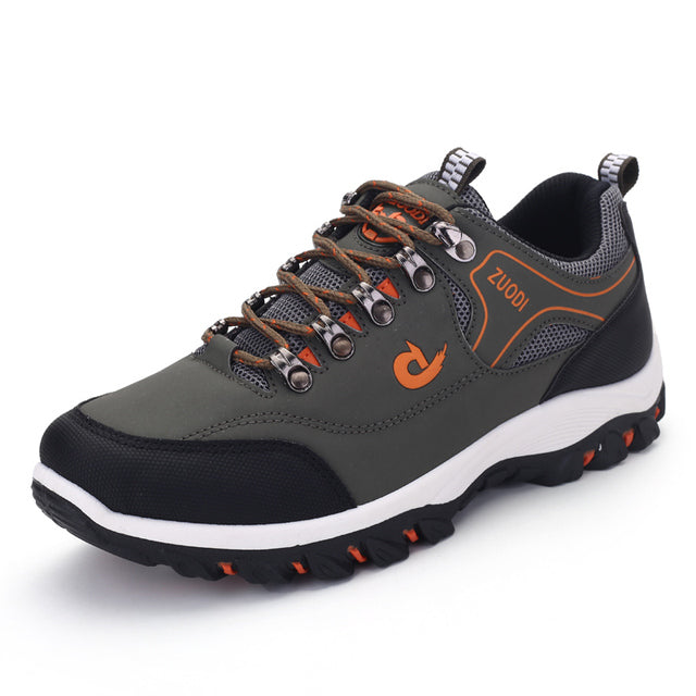 Men's Lace-Up Trainers - Tread Sole with Contrasting Panels