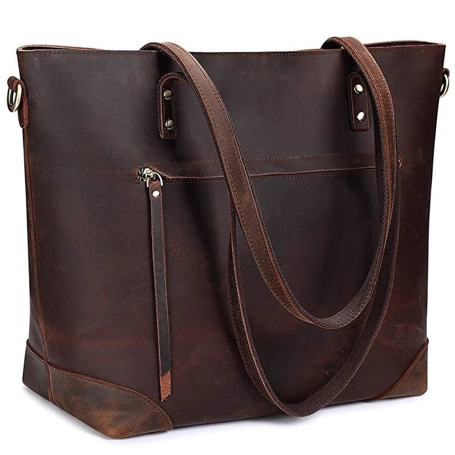 Women's Vintage Carry Tote Bag - Timeless Spacious Versatile