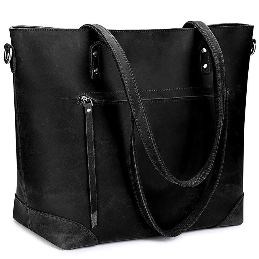 Women's Vintage Carry Tote Bag - Timeless Spacious Versatile