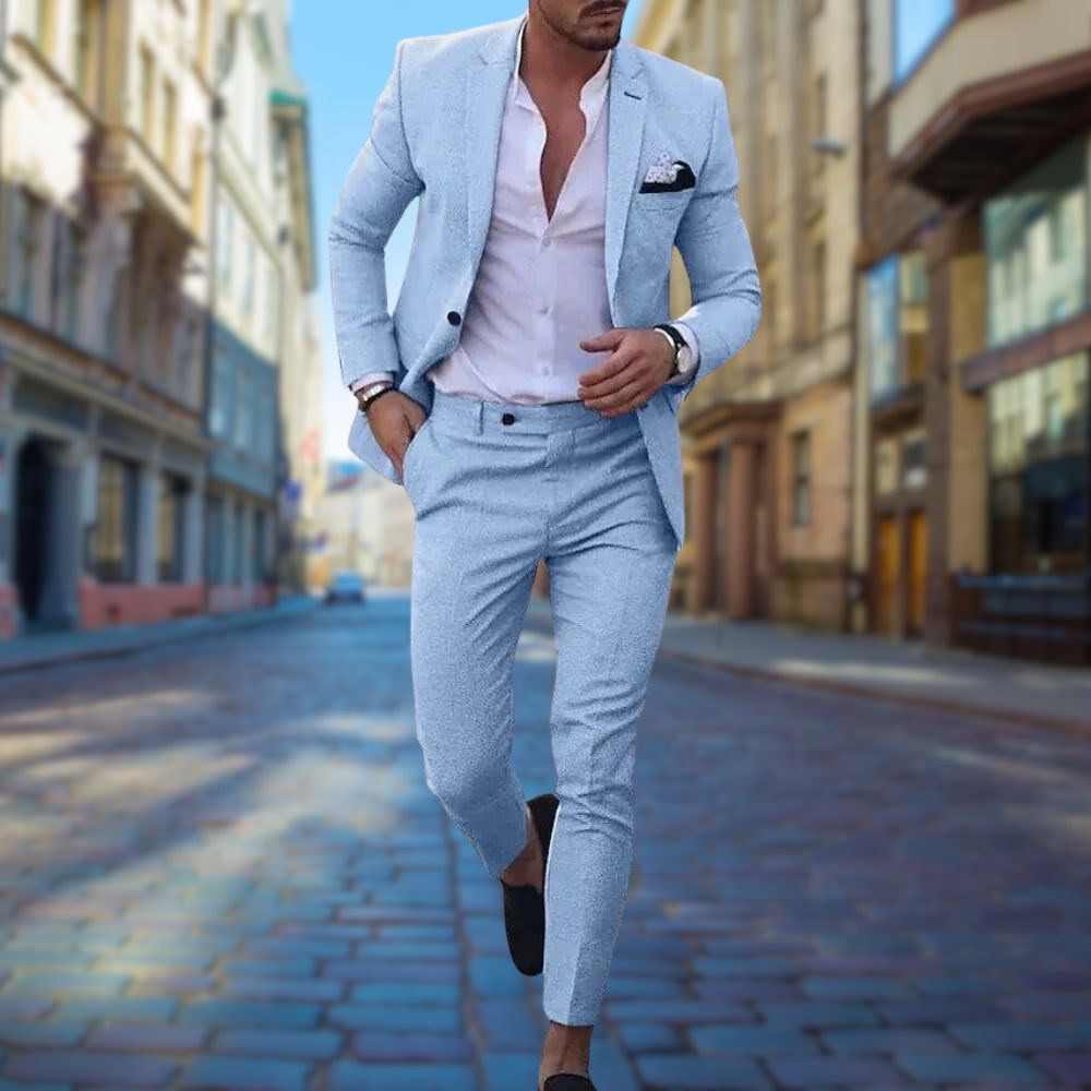 Slim Fit Wedding Guest Suit for Men