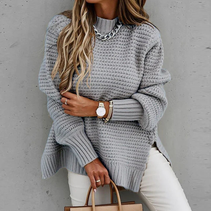 Women's Warm Knitted Jumper - Oversized Style