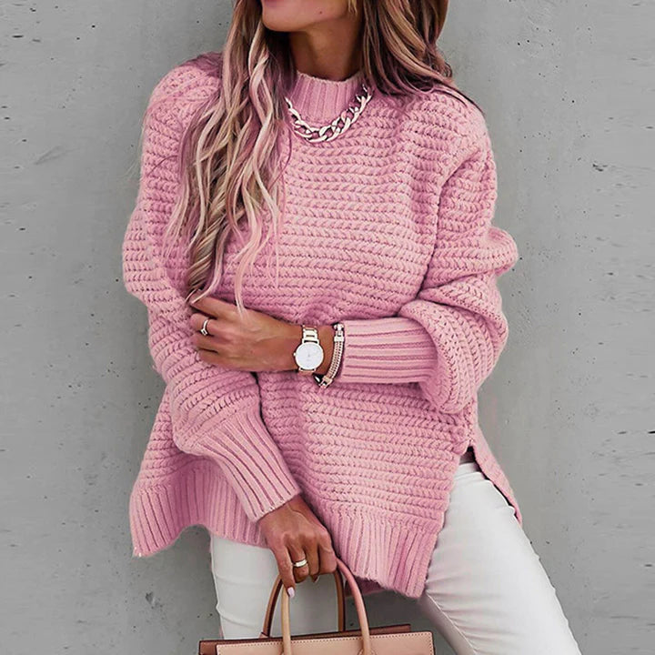 Women's Warm Knitted Jumper - Oversized Style