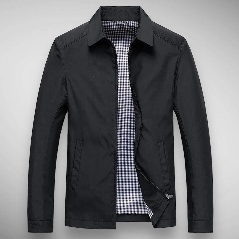 Men's Harrington Jacket - Checked Lining & Classic Collar