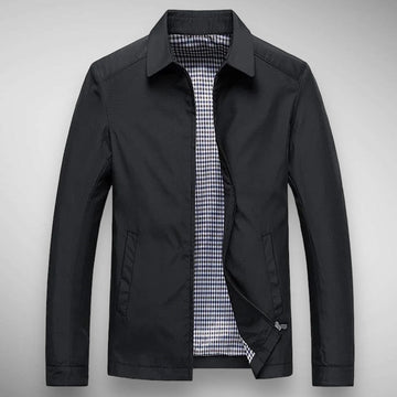 Men's Harrington Jacket - Checked Lining & Classic Collar