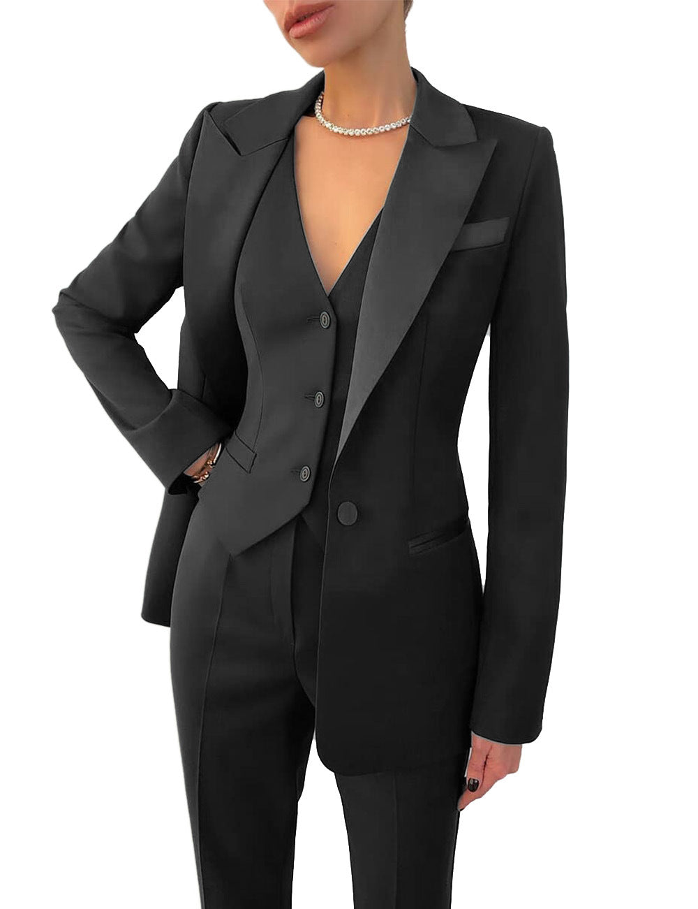 Elegant 3-Piece Tailored Suit Set for Women