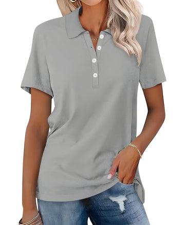 Breathable Casual Polo Shirt for Women