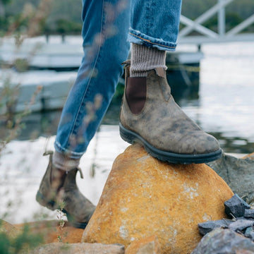 Men's Chelsea Boots - Slip-On Ankle with Dual Pull Tabs