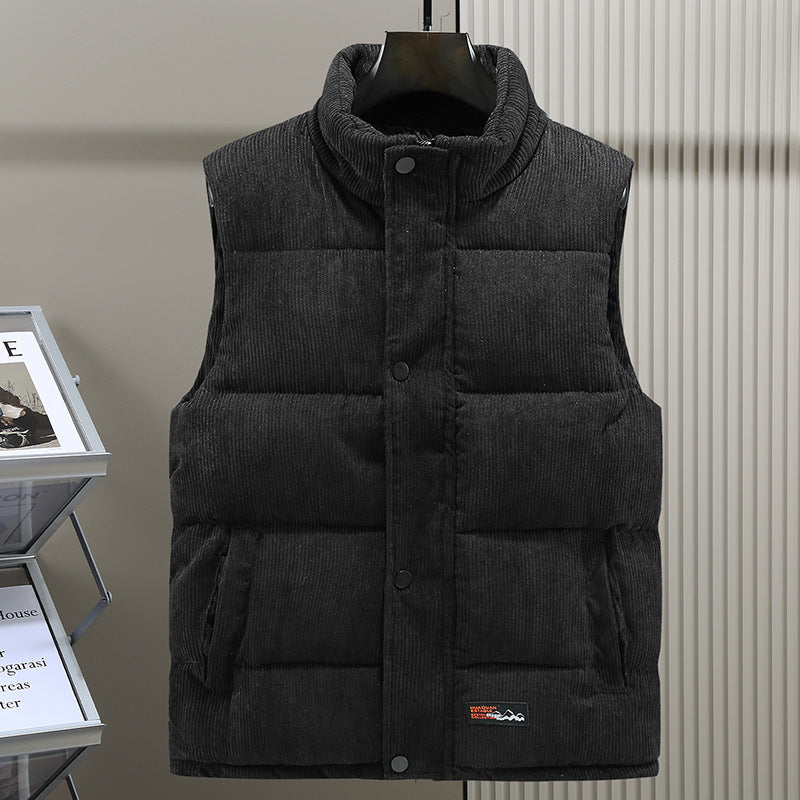 Men's Gilet - Stand Collar with Padded Design