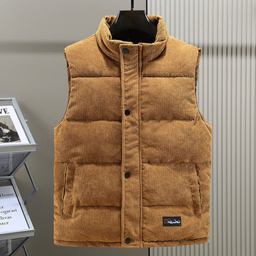 Men's Gilet - Stand Collar with Padded Design