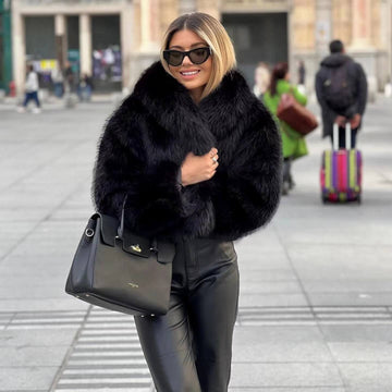 Women's Faux Fur Winter Jacket - Elegant Outerwear