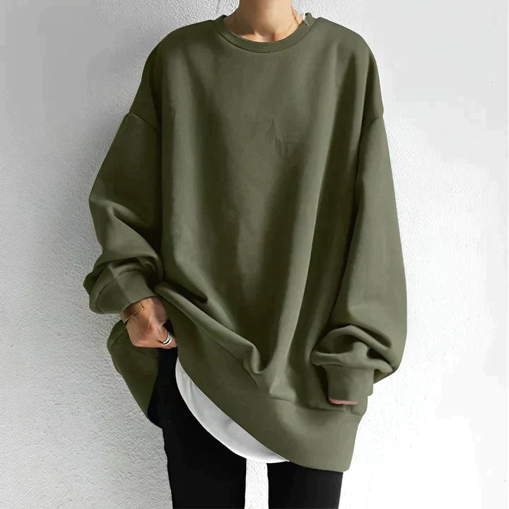 Women's Sweatshirt - Oversized Fit with Crew Neck