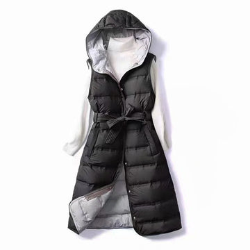 Women's Gilet - Hooded with Self-Tie Belt