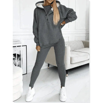Women's Three Piece Set - Hoodie, Cami Top, and Leggings