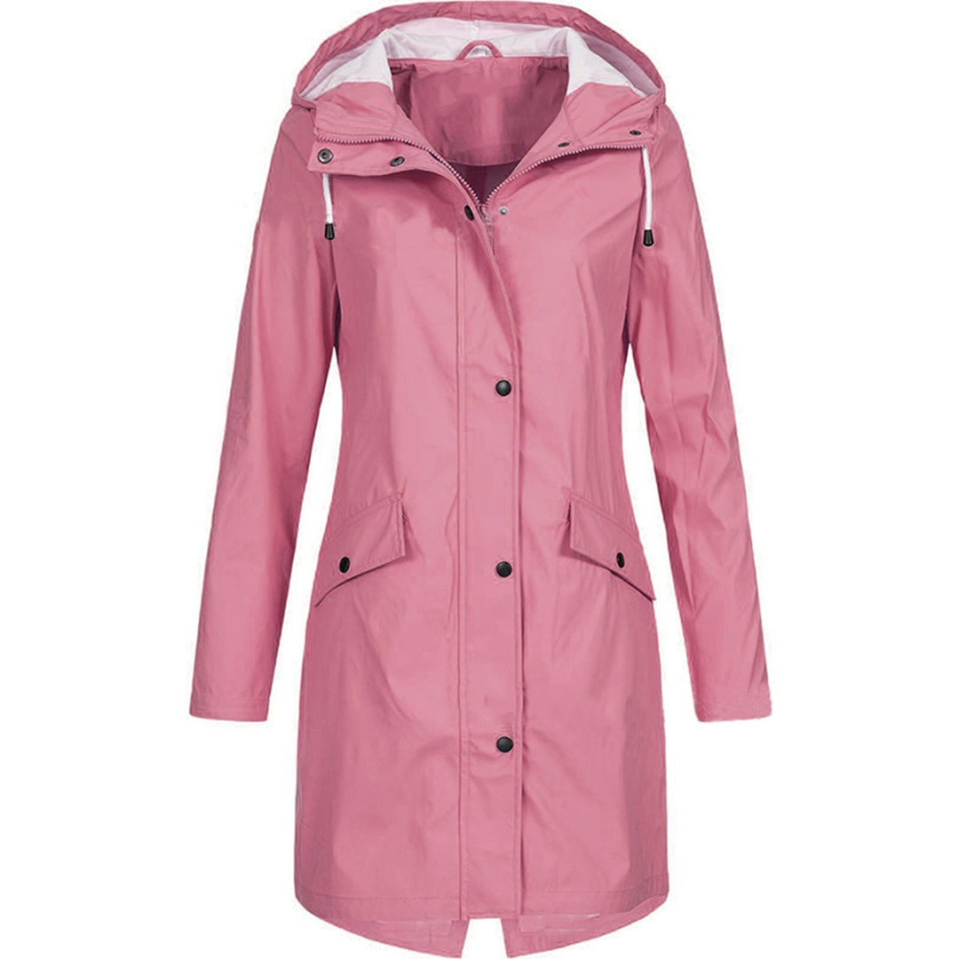 Women's Waterproof Long Jacket - Windproof & Comfortable