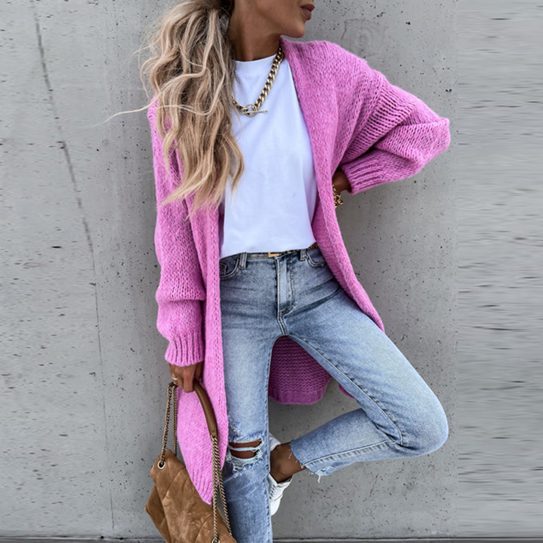Women's Classic Long Knit Cardigan - Versatile All-Season Layer