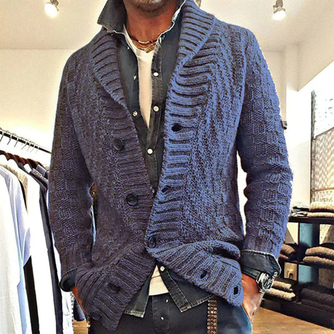 Men's Shawl Collar Cable Knit Cardigan - Cosy Blend