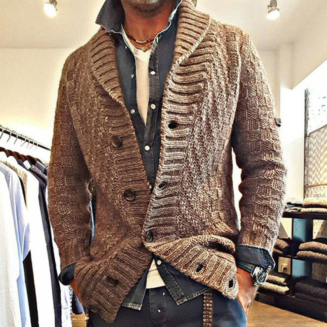Men's Shawl Collar Cable Knit Cardigan - Cosy Blend