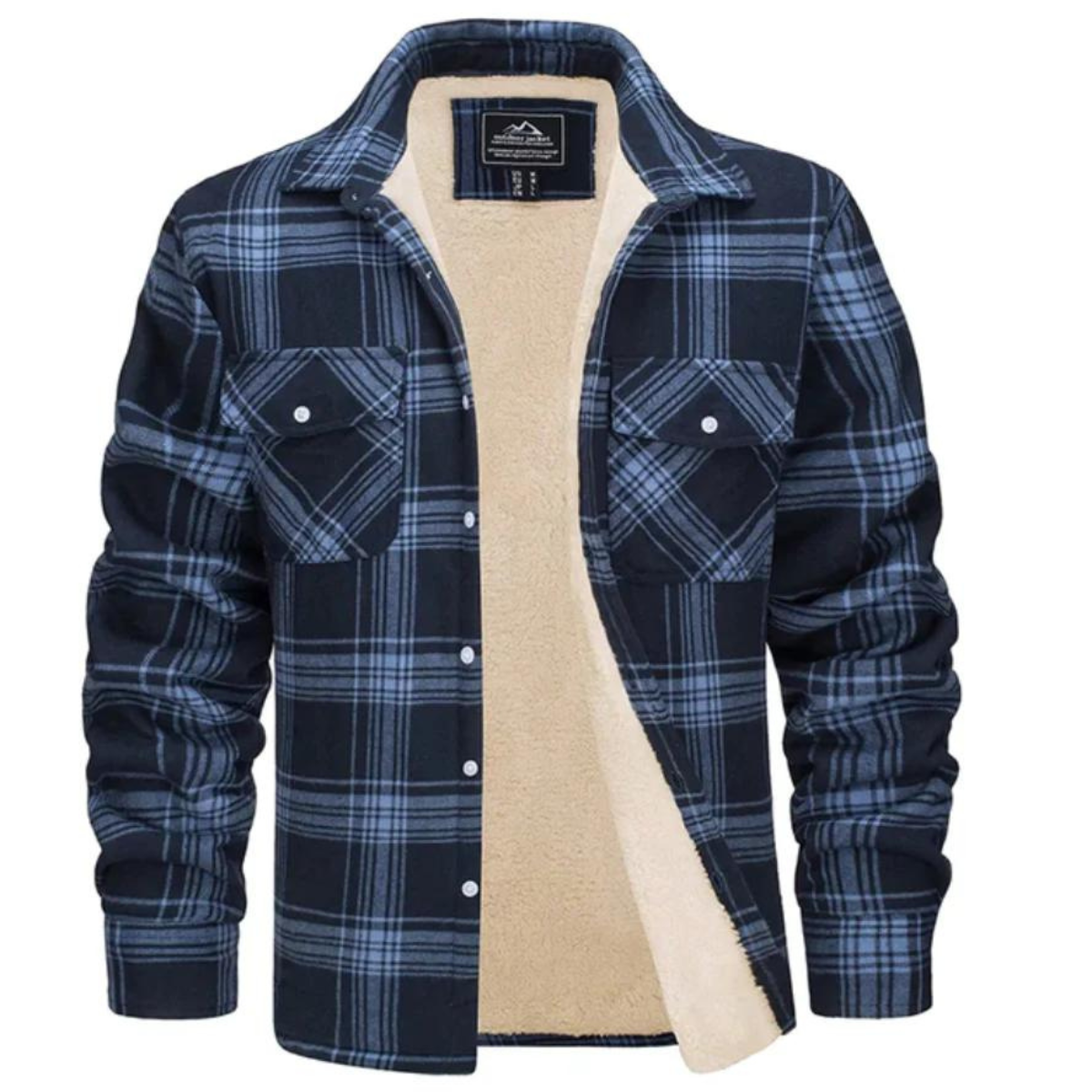 Men's Plaid Winter Jacket - Cosy Lined