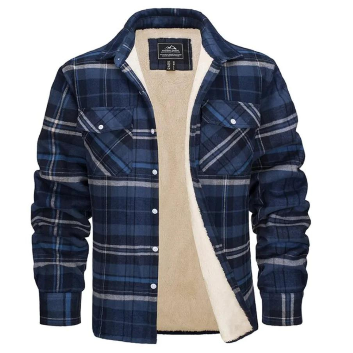 Men's Plaid Winter Jacket - Cosy Lined