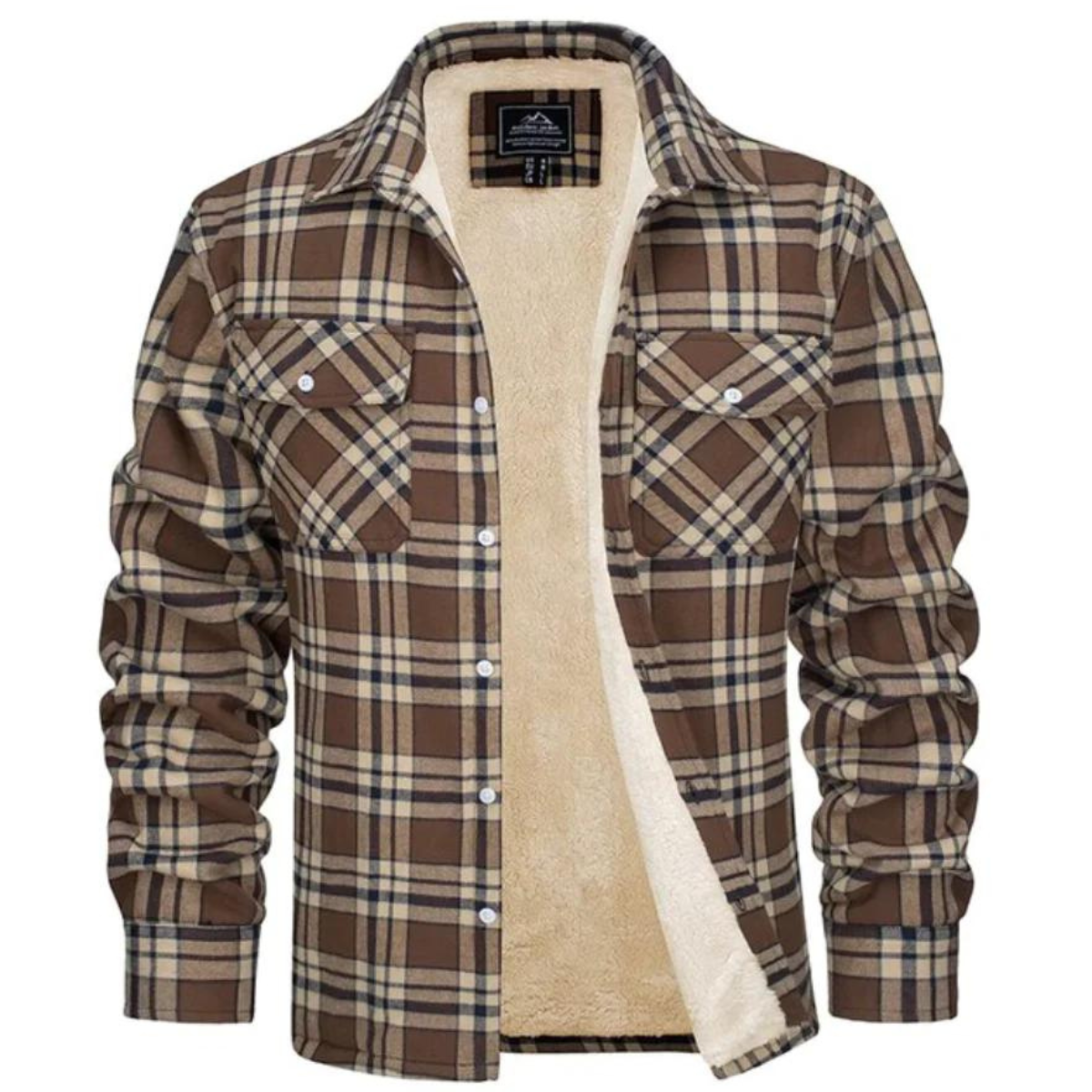 Men's Plaid Winter Jacket - Cosy Lined
