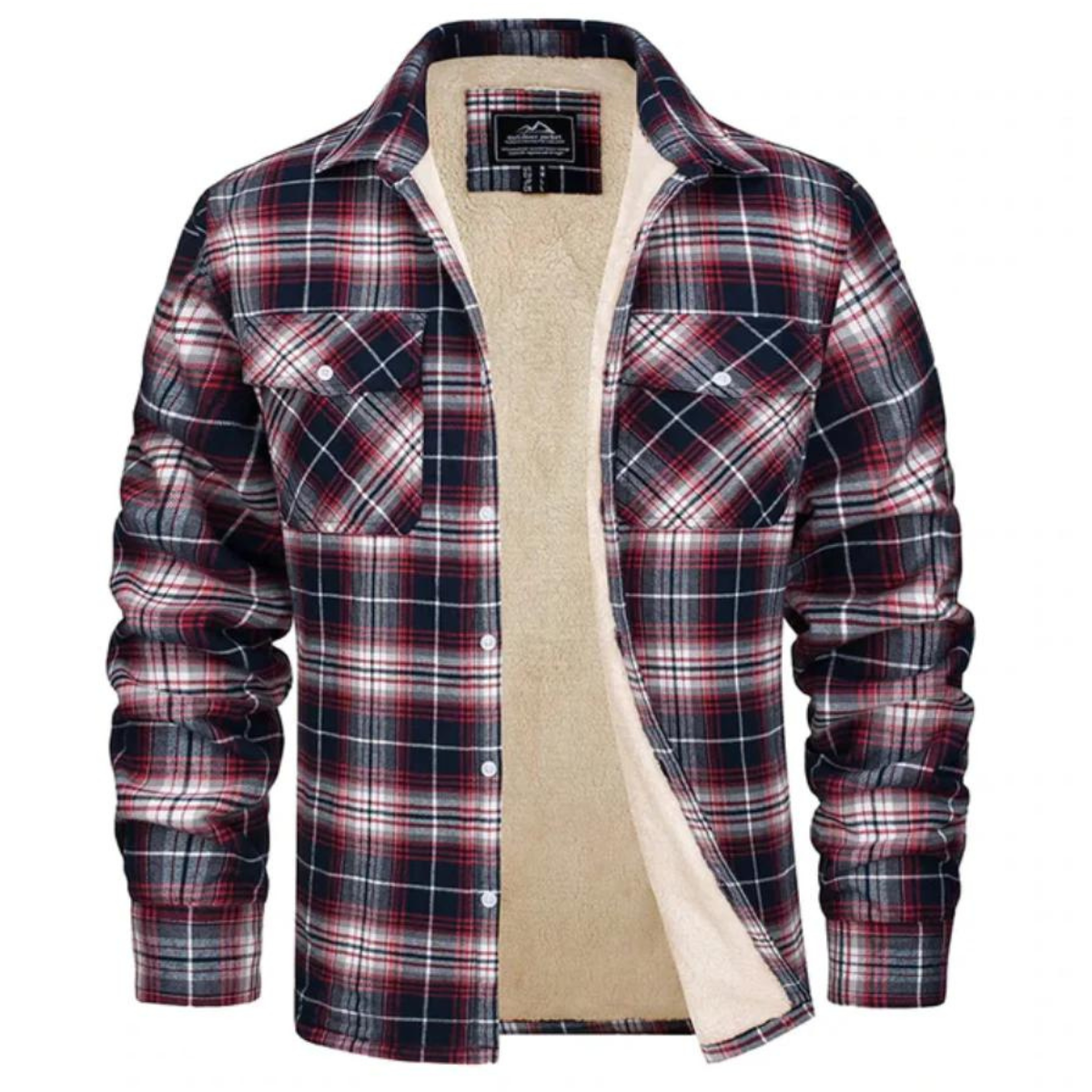 Men's Plaid Winter Jacket - Cosy Lined