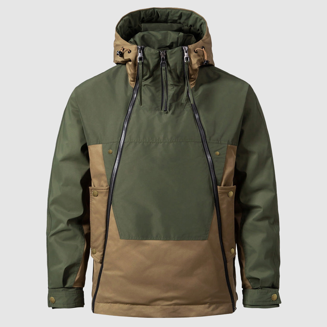 Men's Waterproof Anorak - Hooded with Quarter-Zip