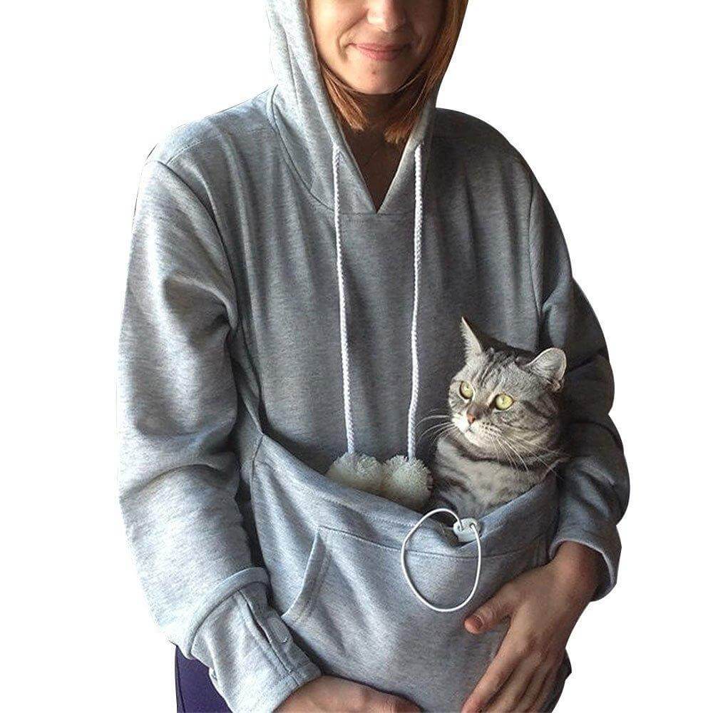 Unisex Hoodie - Pet Carrier Pouch with Drawstring Hood