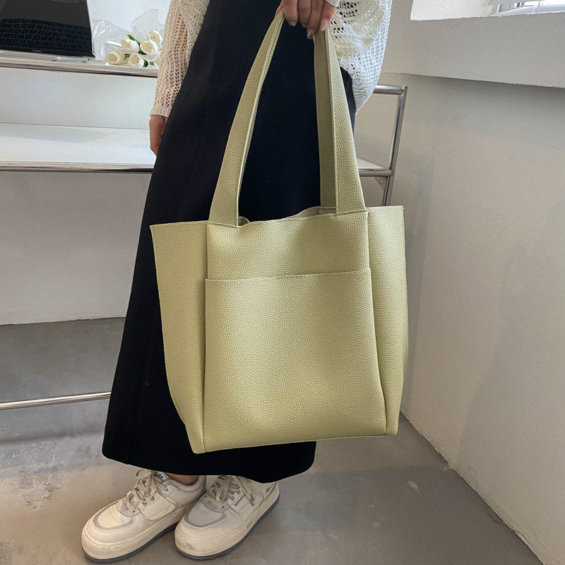 Women's Leather Shoulder Tote  Bag - Luxe Ethical Spacious Versatile